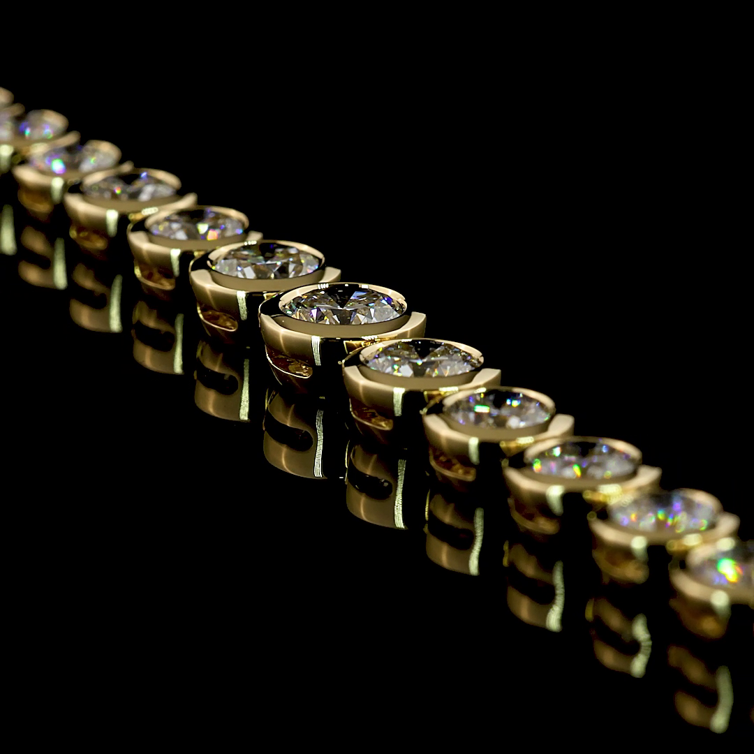 14kt Yellow Gold Lab Diamond Tennis Bracelet