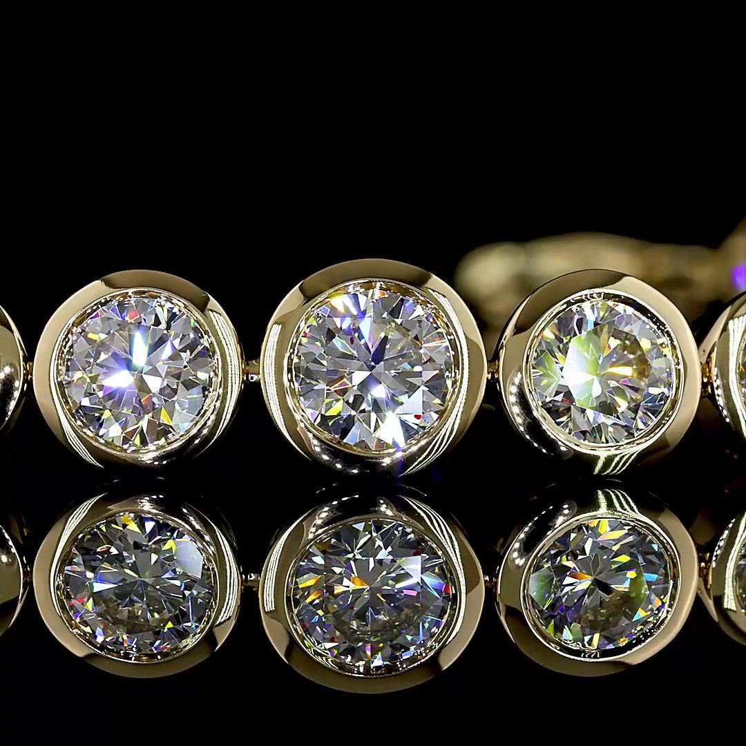 14kt Yellow Gold Lab Diamond Tennis Bracelet