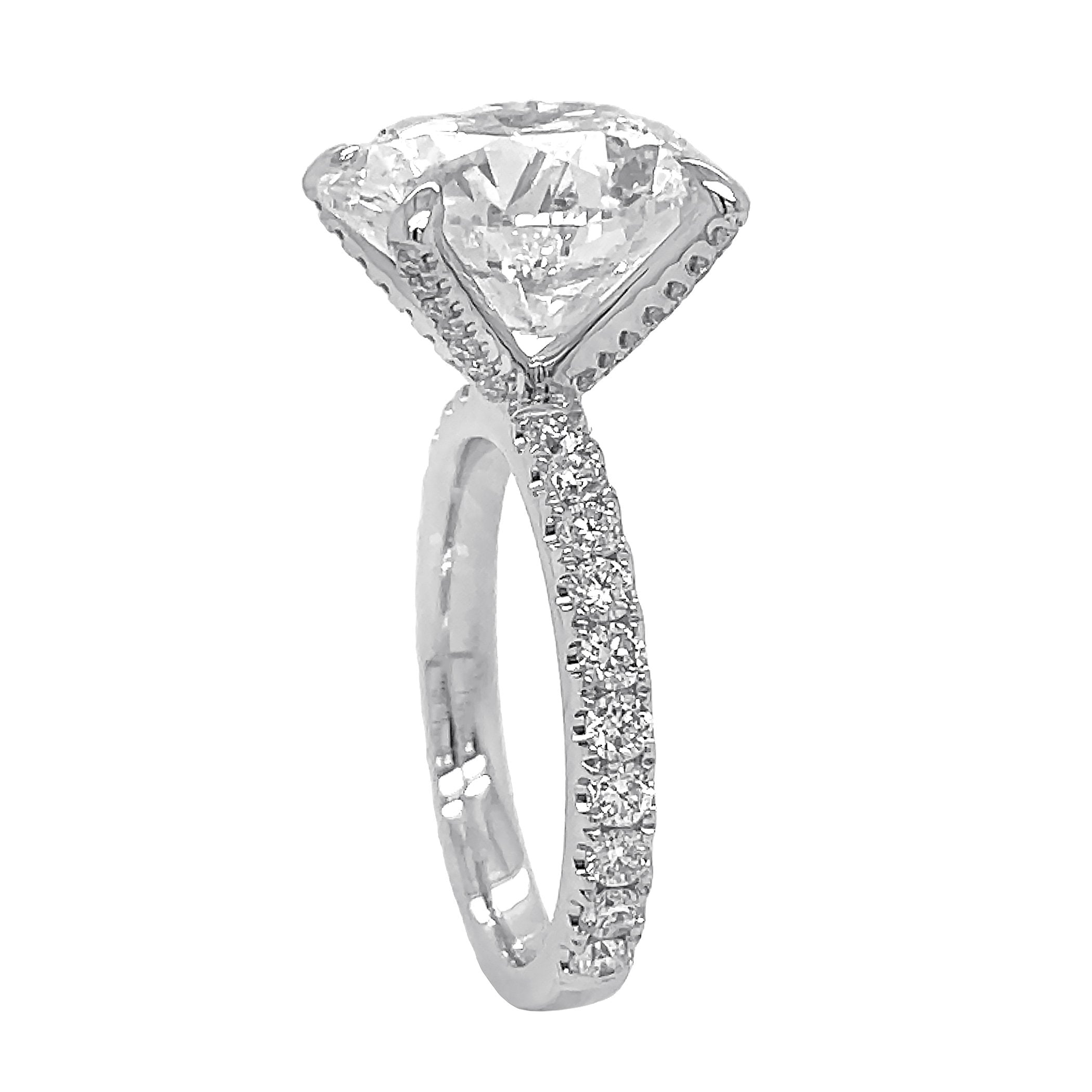 4kt White Gold Lab Diamond Ring