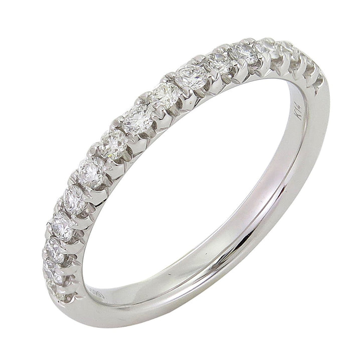 18kt White Gold Diamond Half-way Band