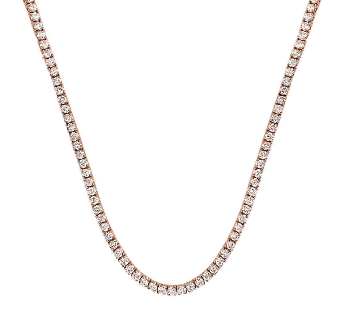 14kt Rose Gold Lab Diamond Tennis Necklace