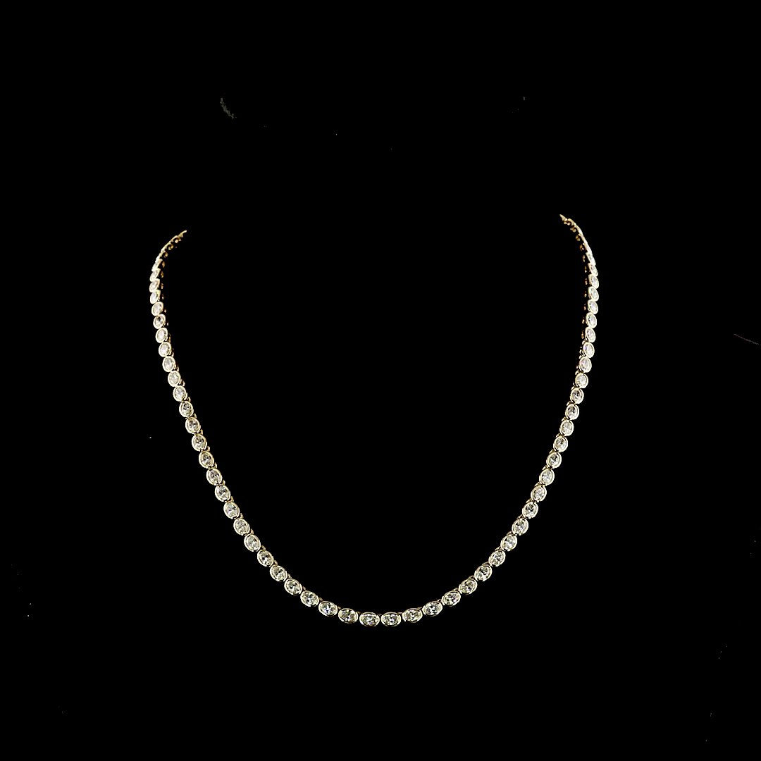 14kt Yellow Gold Lab Diamond Tennis Necklace