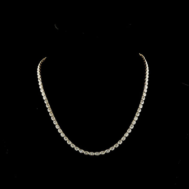 14kt Yellow Gold Lab Diamond Tennis Necklace