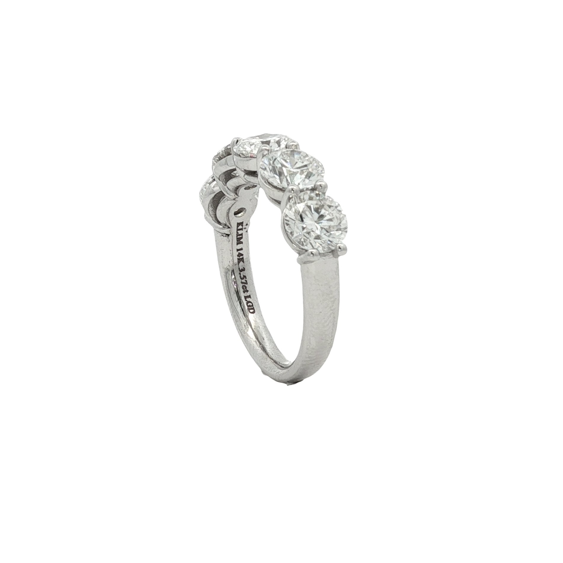 14kt White Gold Lab Diamond Band