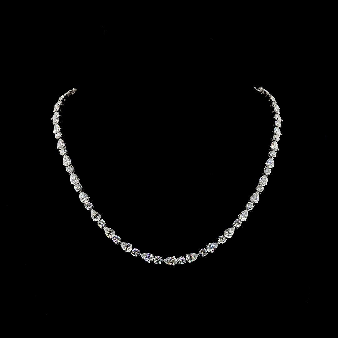 14kt White Gold Lab Diamond Tennis Necklace