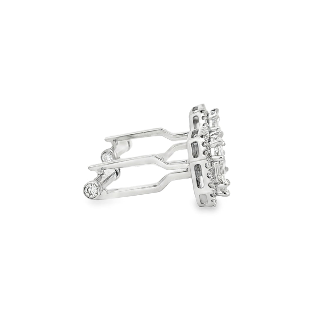 18kt Wihite Gold Diamond Cuff Links