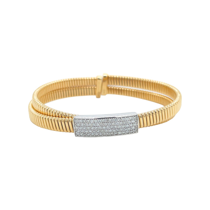 18kt Yellow Gold Diamond Bangle