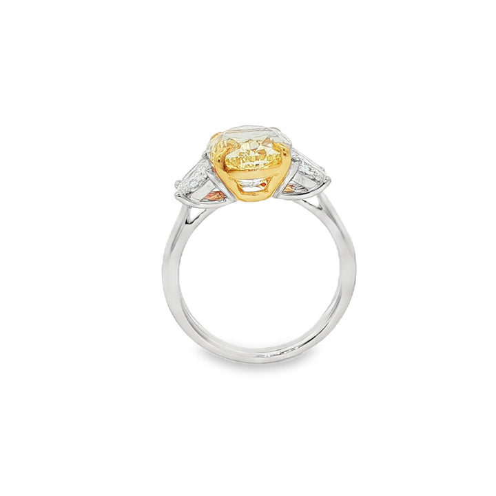 14kt Yellow And White Gold Lab Diamond And Yellow Diamond Ring