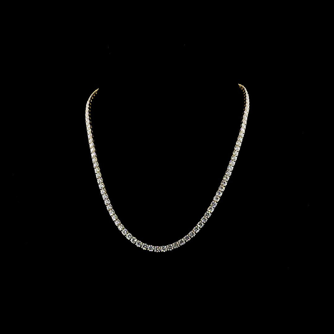 14kt Yellow Gold Lab Diamond Tennis Necklace