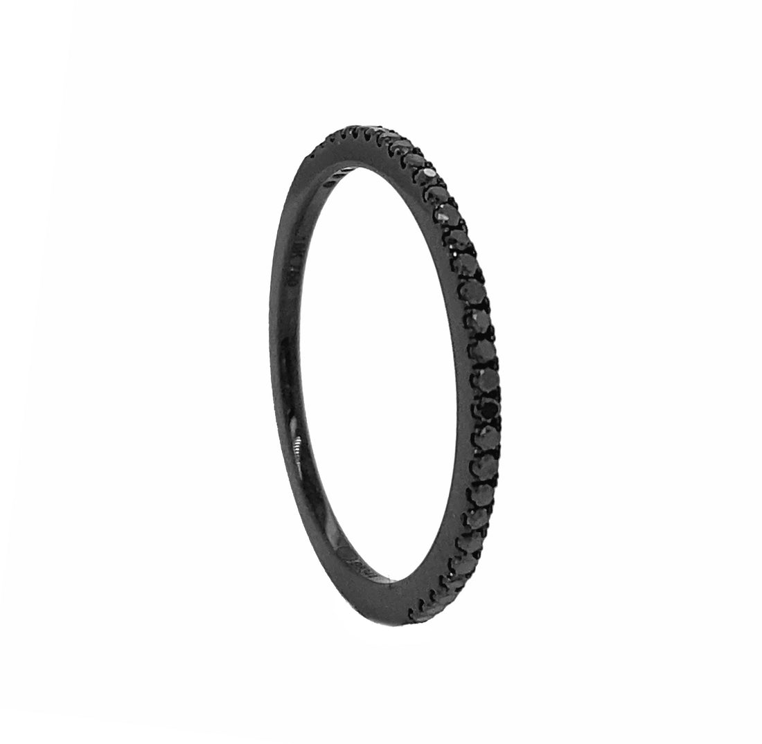 18kt Black Gold And Black Diamond Band
