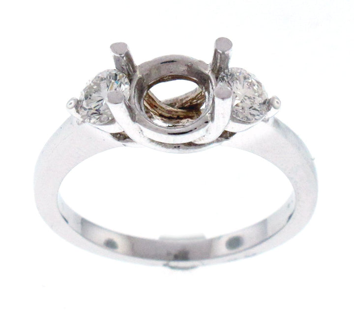 14kt White Gold Diamond Semi Mount