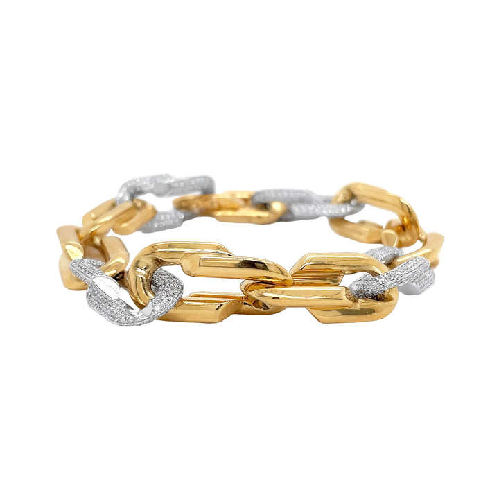 18kt Yellow And White Gold Diamond Bracelet