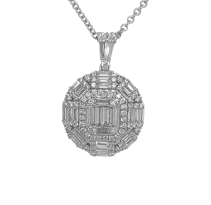 18kt White Gold Diamond Pendant