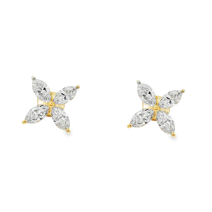 14kt Yellow Gold Lab Diamond Earrings