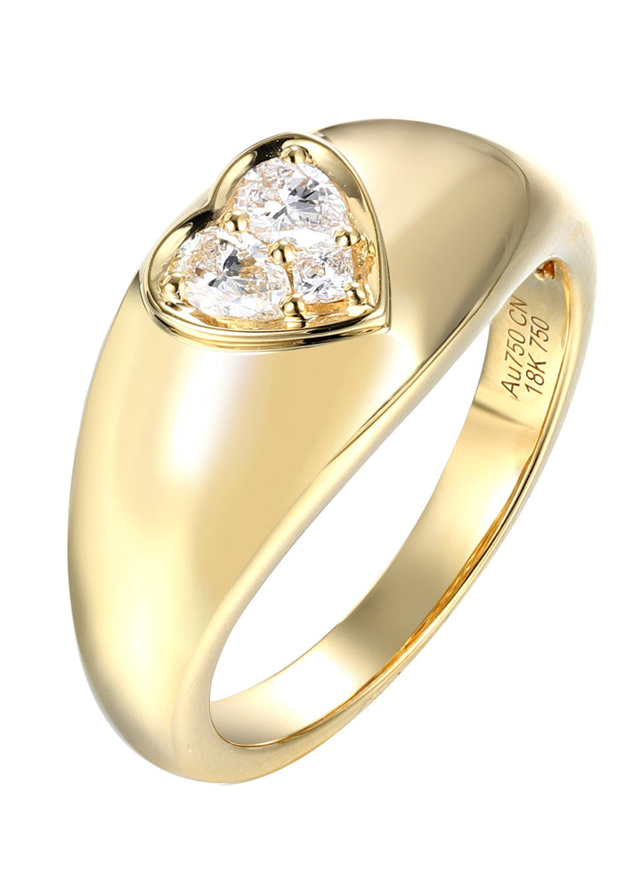18kt Yellow Gold Diamond Ring