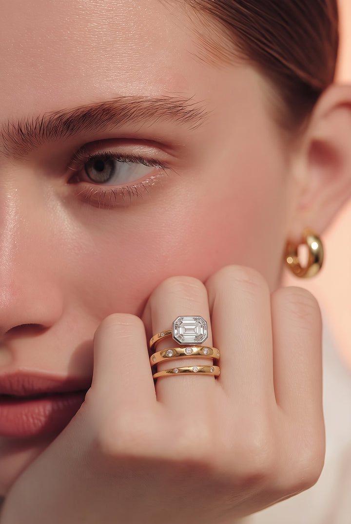 18kt Yellow And White Gold Diamond Ring