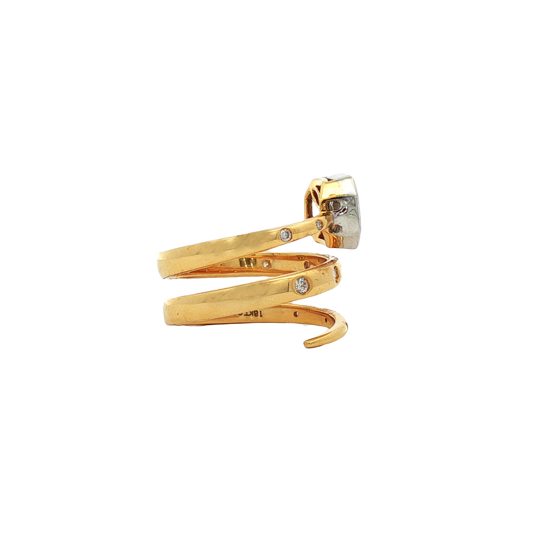 18kt Yellow And White Gold Diamond Ring