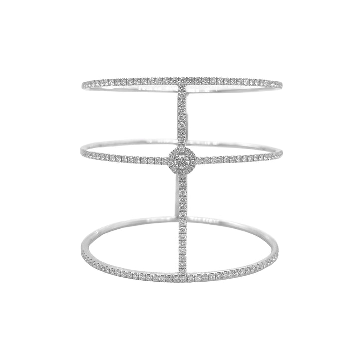 18kt White Gold Diamond Bangle