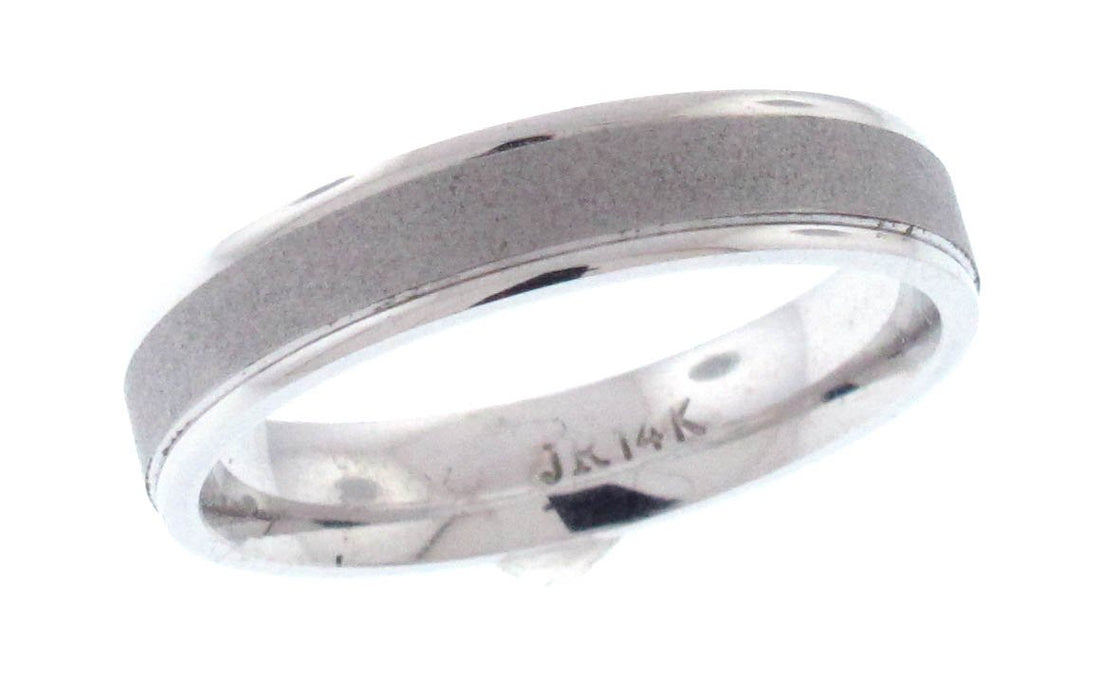 14kt White Gold Men's Wedding Band