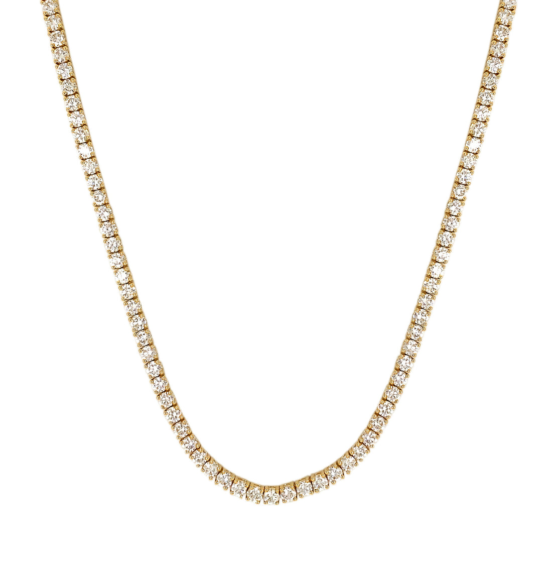 14kt Yellow Gold Lab Diamond Tennis Necklace