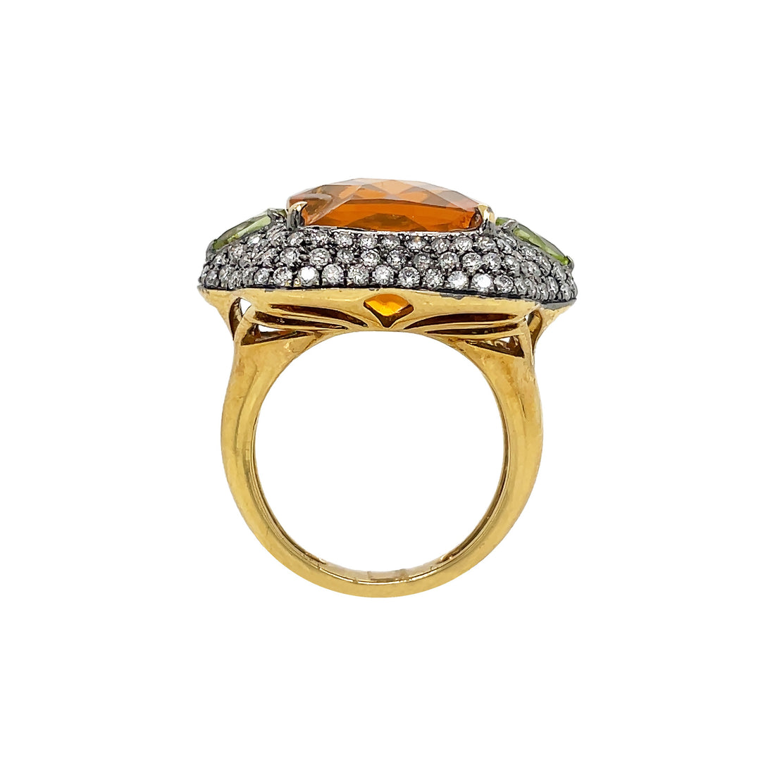 18kt Yellow and Black Gold Opal Ring