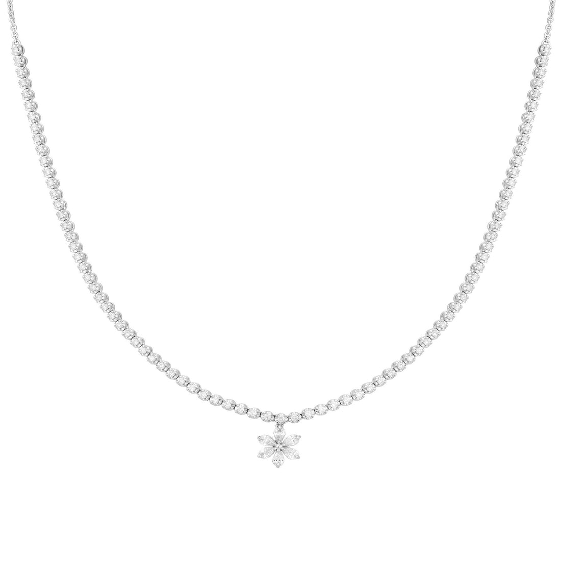 18kt White Gold Diamond Necklace