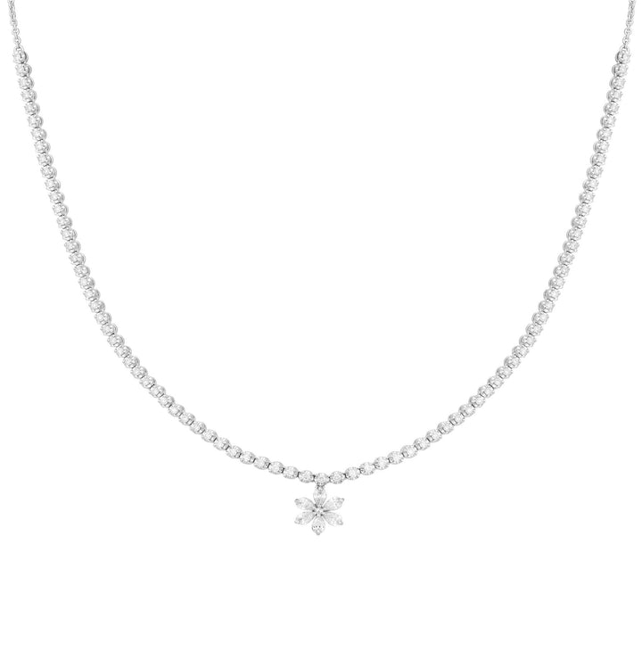 18kt White Gold Diamond Necklace