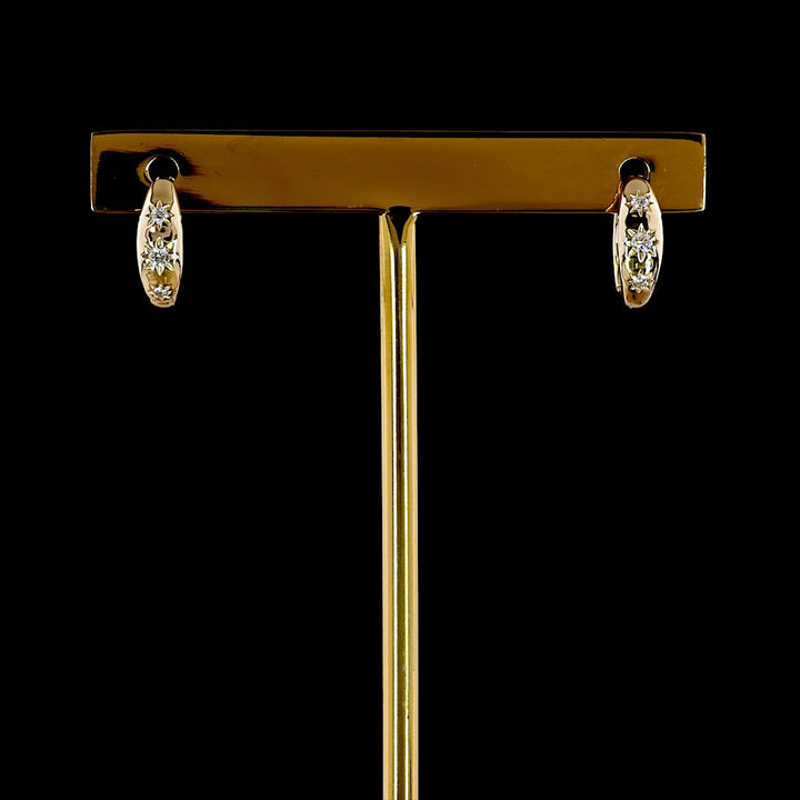 18kt Yellow Gold Lab Diamond Earrings