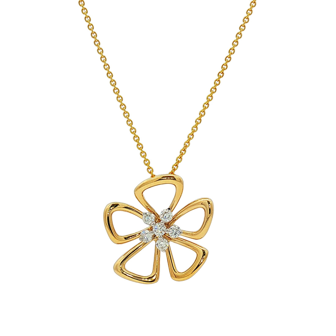 18kt Yellow Gold Diamond Pendant