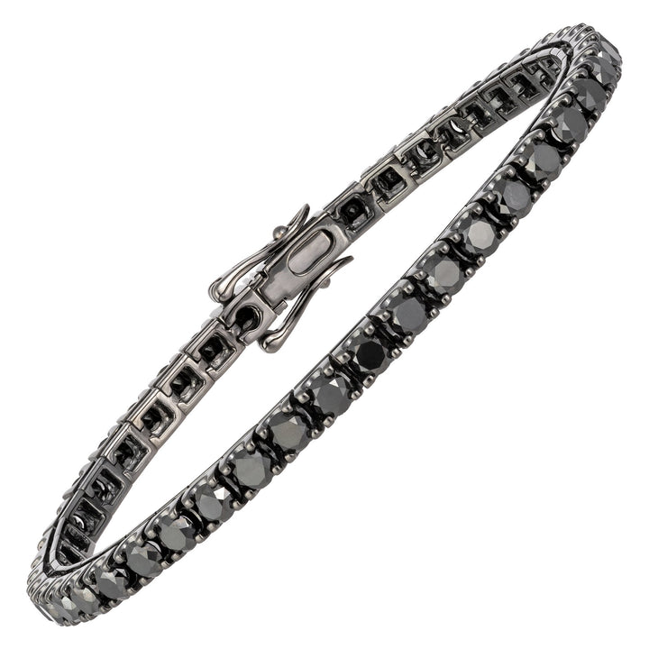 18kt Black Gold Black Diamond Tennis Bracelet