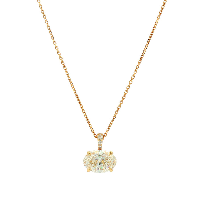 14kt Yellow Gold Lab Diamond Pendant