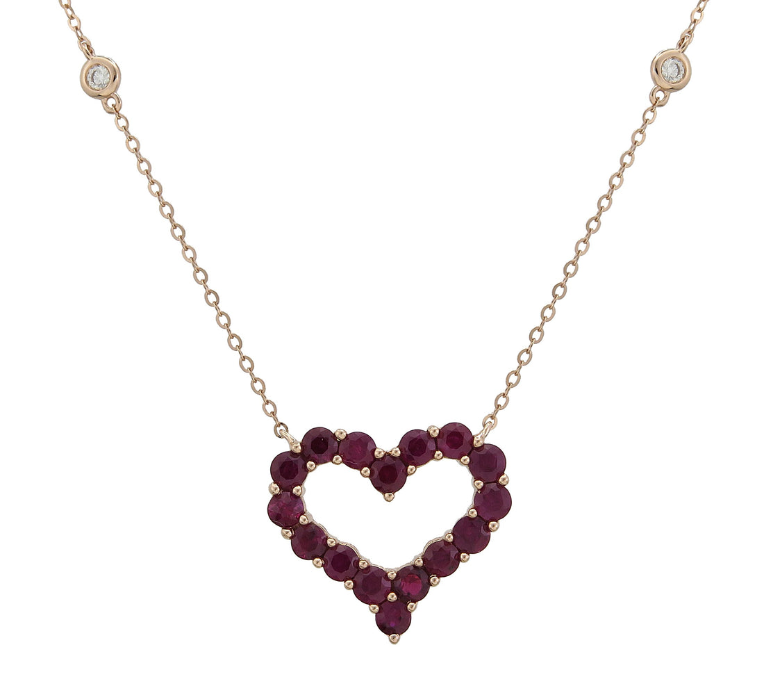 18kt Rose Gold Ruby Pendant
