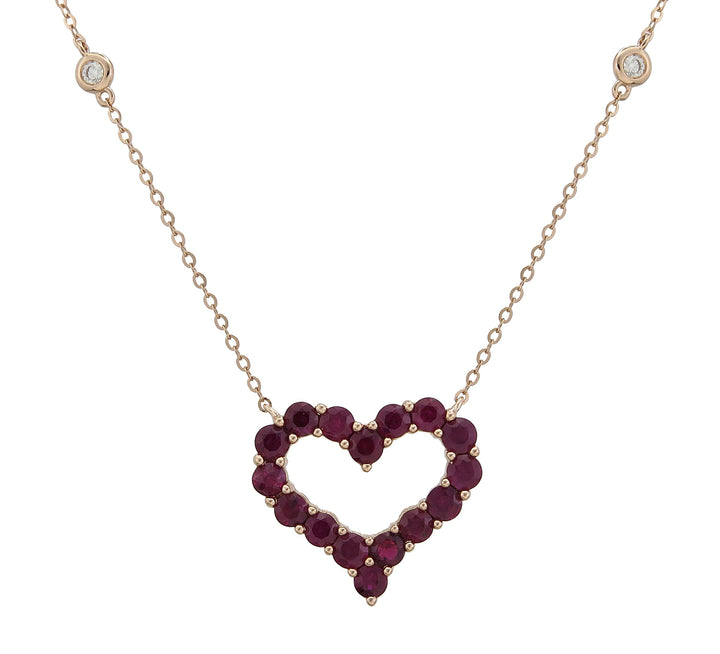 18kt Rose Gold Ruby Pendant