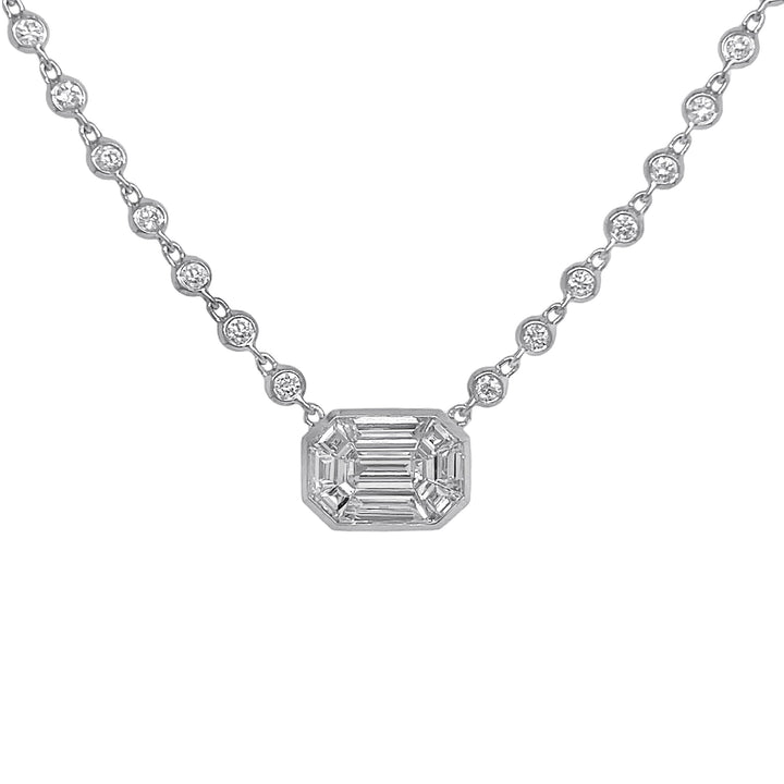 18kt White Gold Diamonds-by-the-inch Necklace