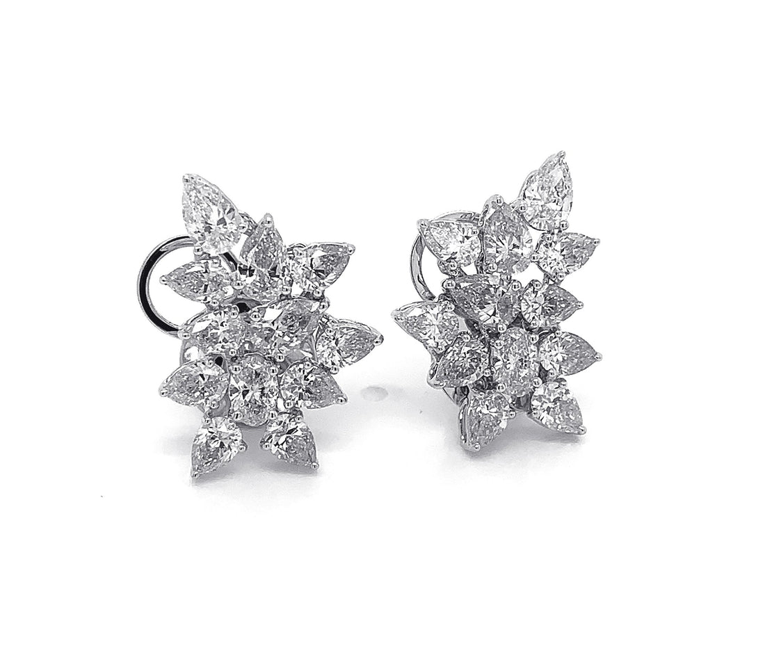 18kt White Gold Diamond Earrings