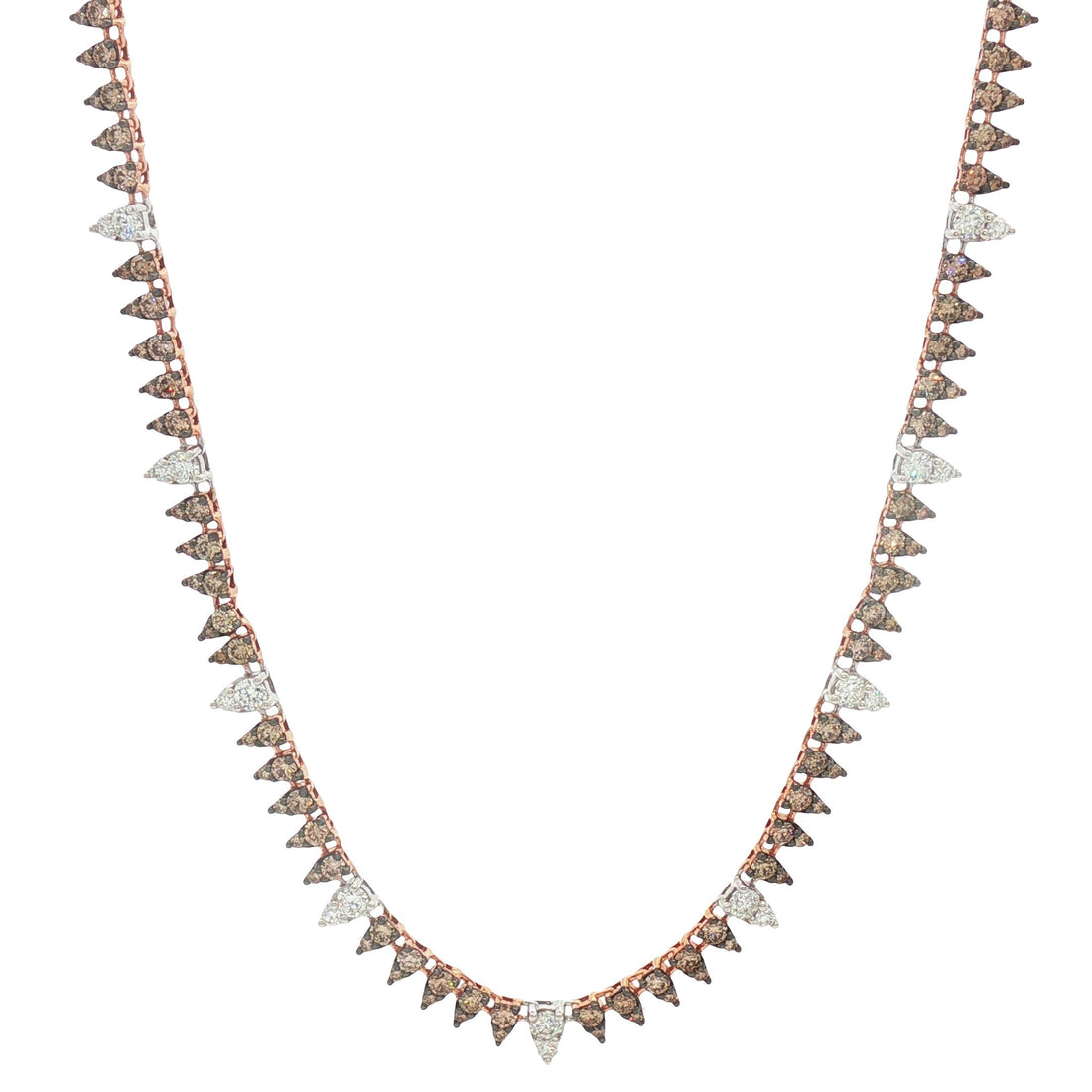 18kt Rose Gold Diamond Necklace