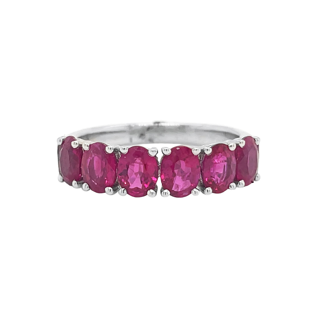 18kt White Gold Ruby Band