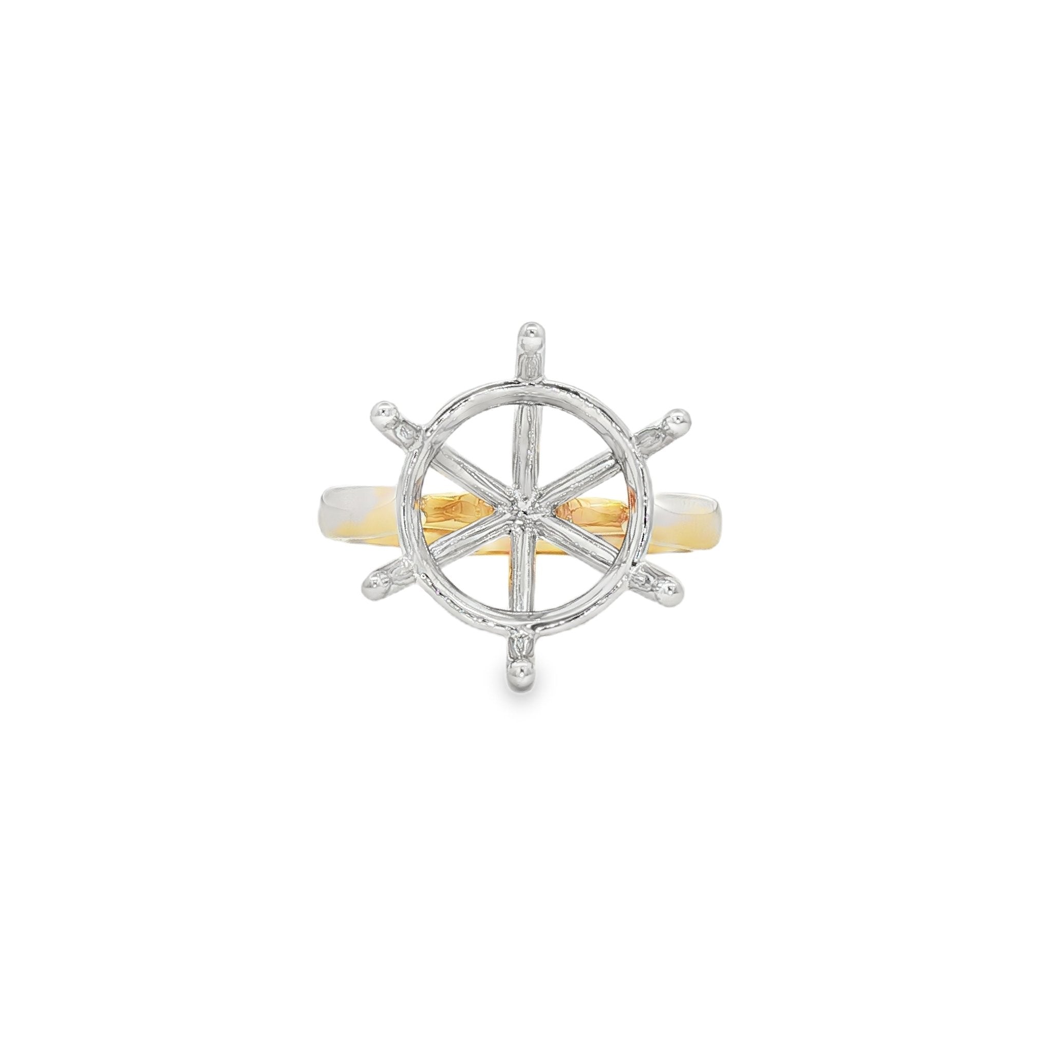 14kt Yellow And White Gold Semi-Mount