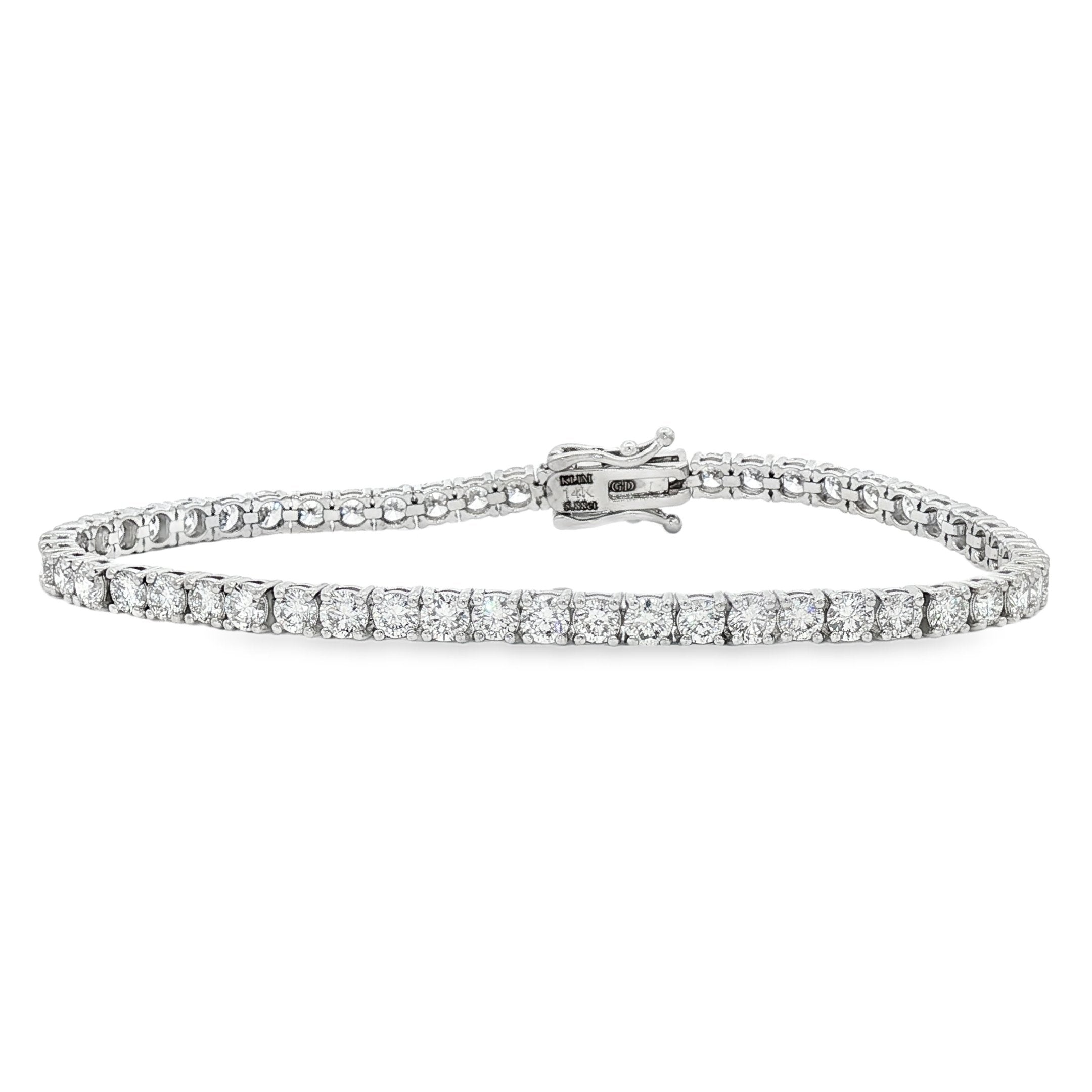 14kt White Gold Lab Diamond Tennis Bracelet