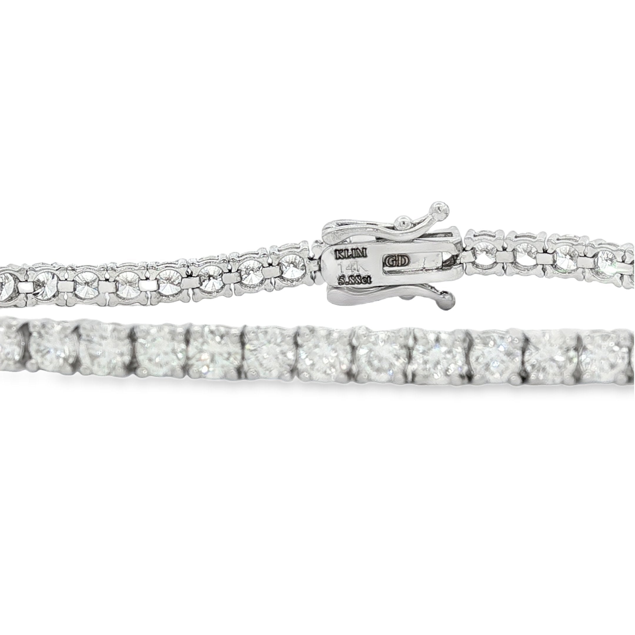 14kt White Gold Lab Diamond Tennis Bracelet