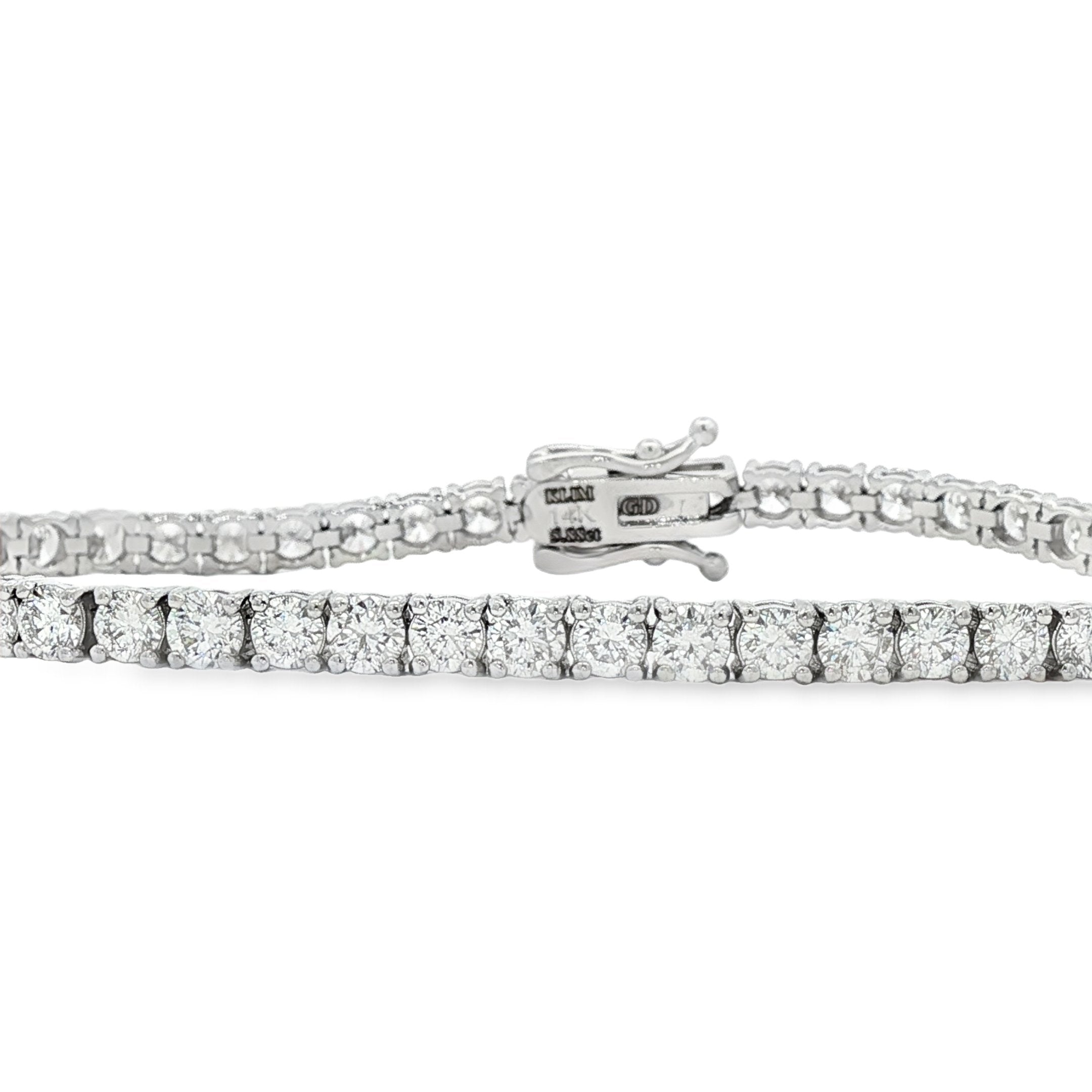 14kt White Gold Lab Diamond Tennis Bracelet