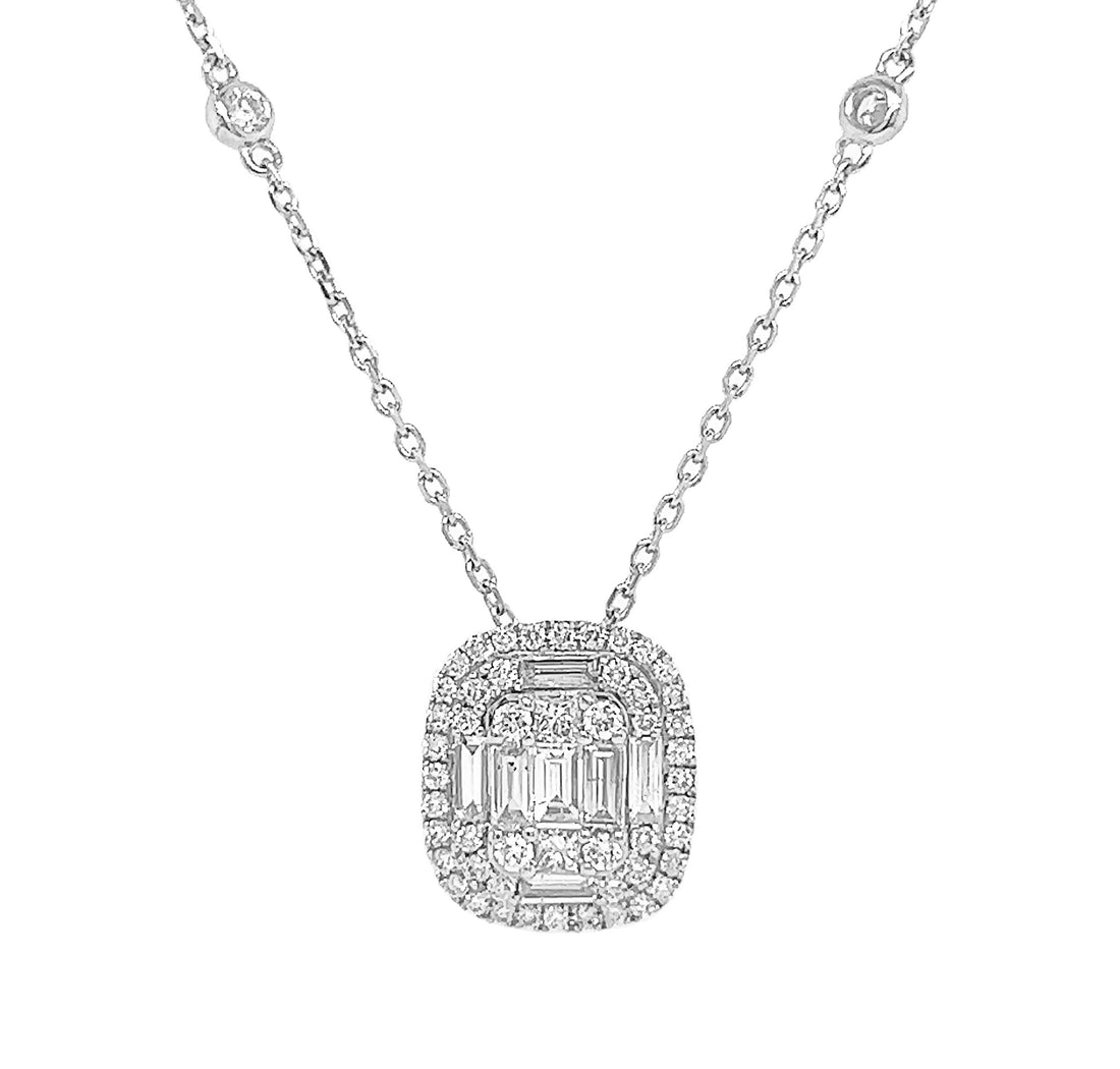 18kt White Gold Diamond Pendant