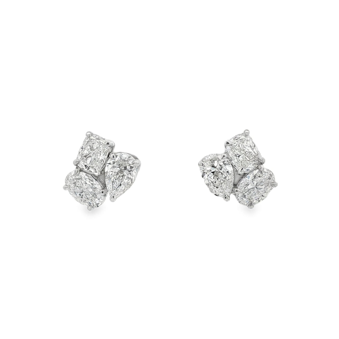 18kt White Gold GIA Certified Diamond Earrings