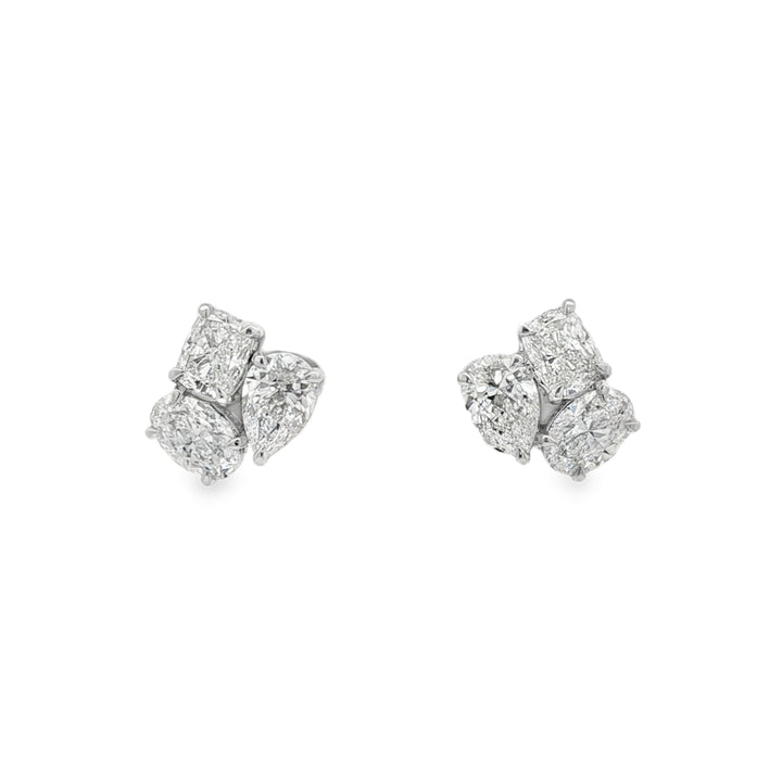 18kt White Gold GIA Certified Diamond Earrings
