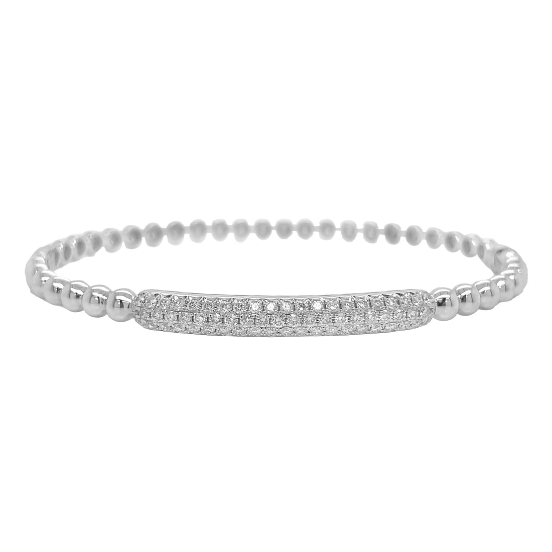 18kt White Gold Diamond Bangle
