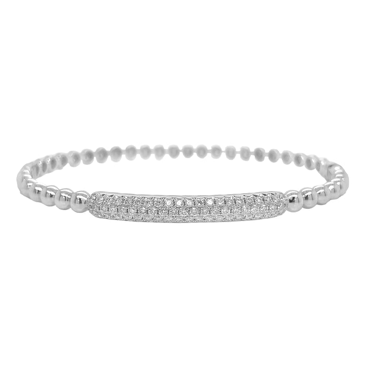 18kt White Gold Diamond Bangle