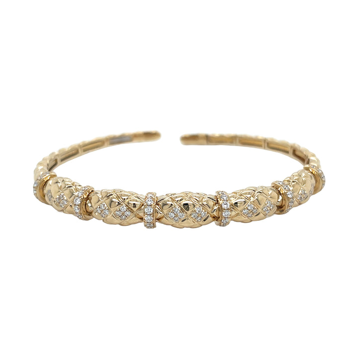 18kt Yellow Gold Diamond Bangle
