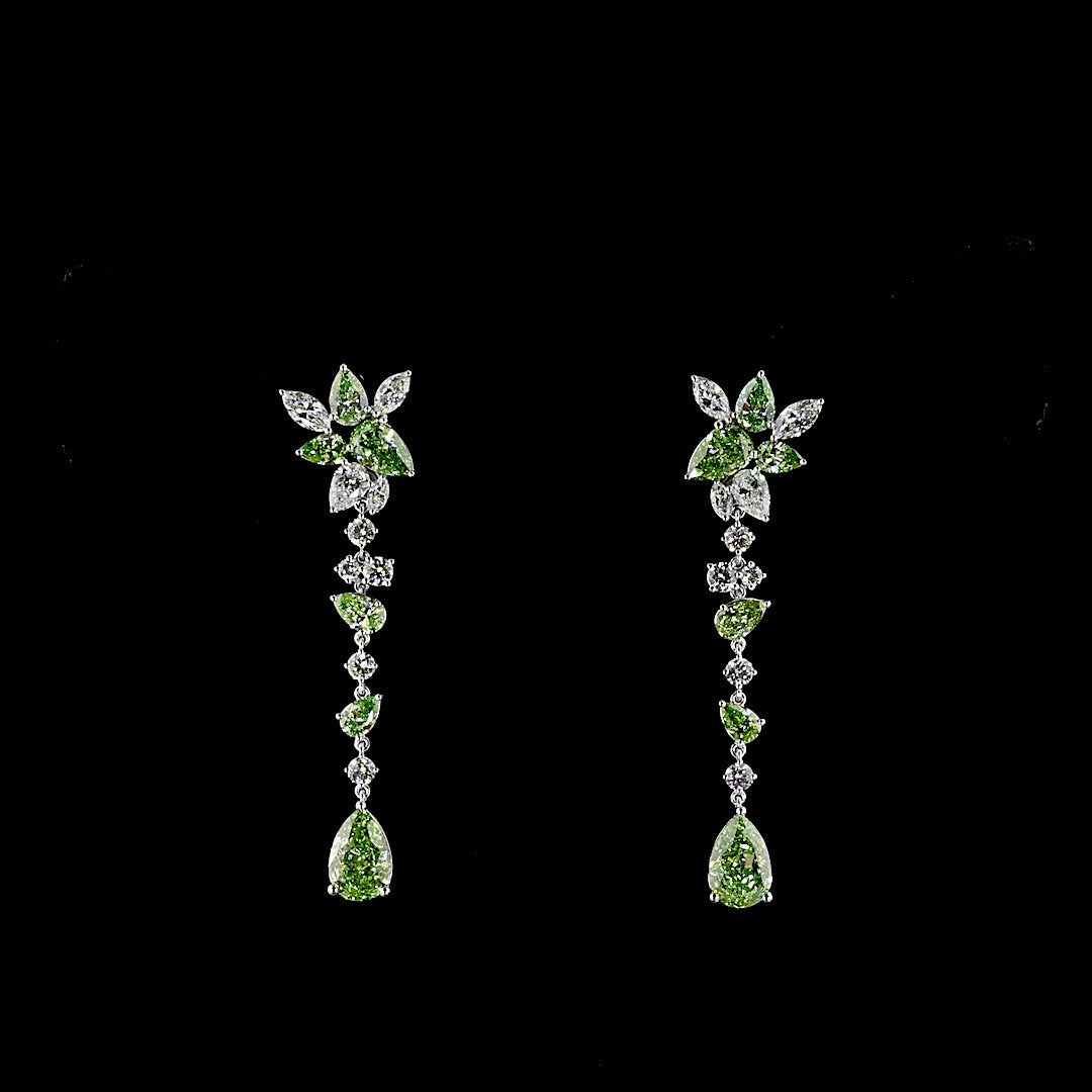 14kt White Gold Lab Diamond Earrings