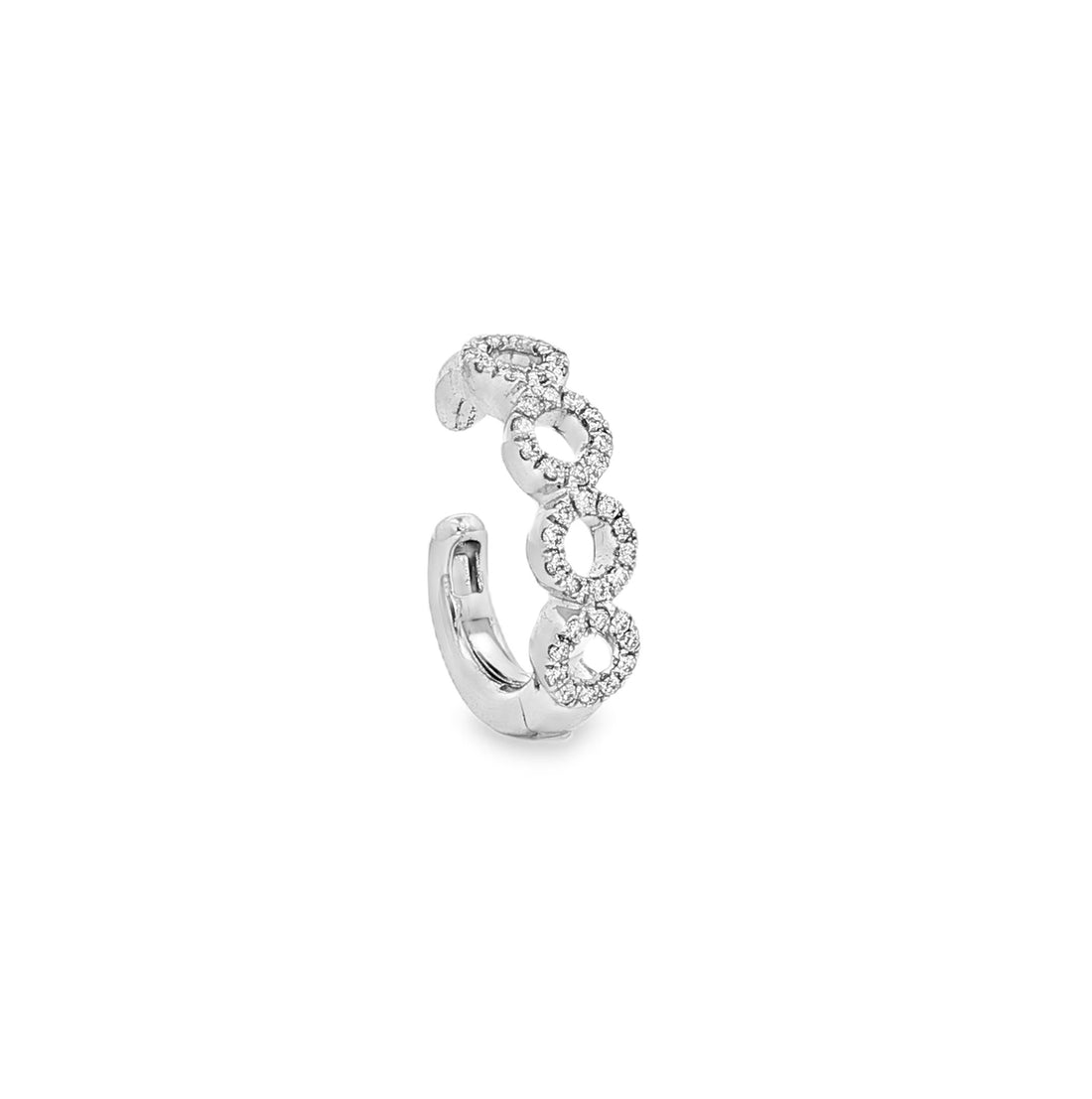 18kt White Gold Diamond Cuff Earring
