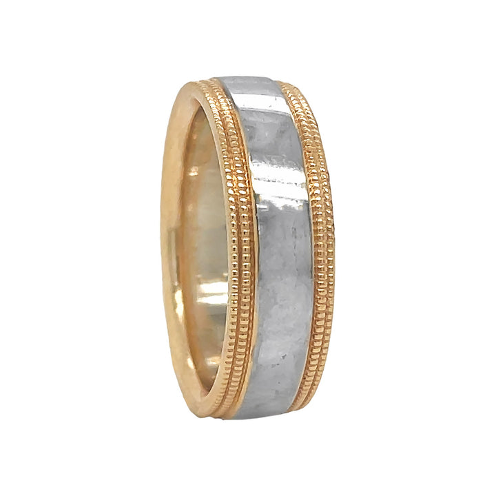 14kt White And Yellow Gold Wedding Band